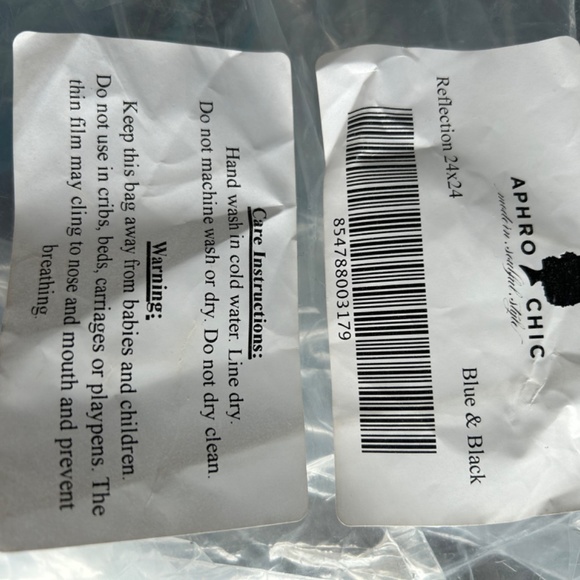 APHROCHIC  Reflection Pillow 24” square w/ down insert - Picture 3 of 3